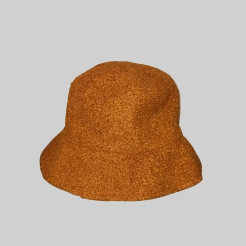 Unbranded Stylish Sherpa Tan Bucket Reversible Hat
